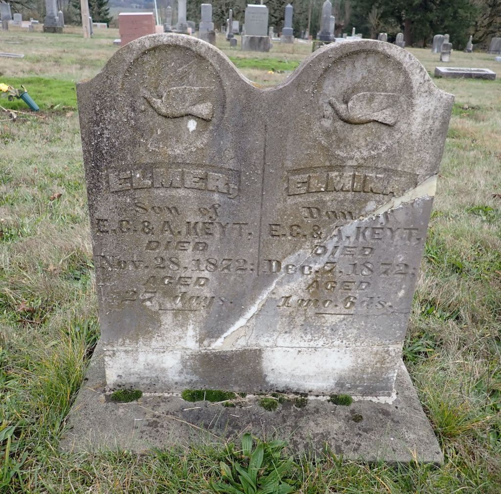 Photo of a dual tombstone